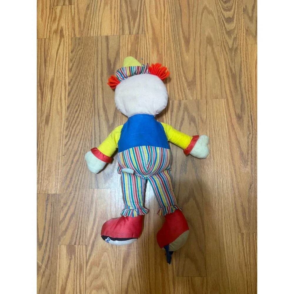 Fisher Price Vintage Clown Plush 1984 Learn To Dress Button Snap Tie Zip Toy